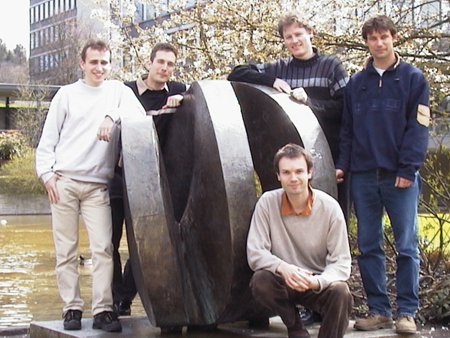 Markus Sutter, Sascha Gutmann, Marc Leibundgut and Lars Ferbitz in the back; Nenad Ban in the front